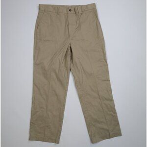Vintage 70s Streetwear Mens 34x29 Faded Flared Wide Leg Chino Pants Beige Khaki